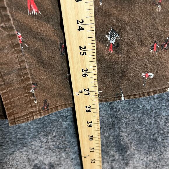 Coalatree Shirt Mens Medium Brown Fishing Lure Print Organic Cotton Outdoors - Picture 8 of 9